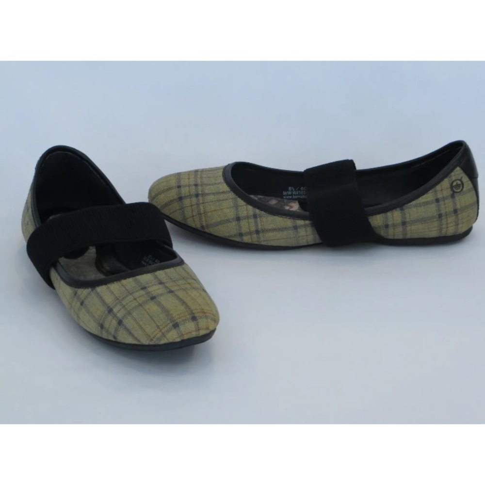 Born Plaid Mary Jane/ Flats
